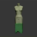 White Body Dress Form Mannequin With Green Base For Clothing