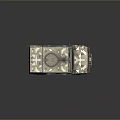 Military Tank With Camouflage Paint Cross Markings And Top Mounted Weapon