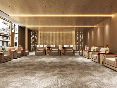 Modern Reception Room Museum Reception Room 3d model