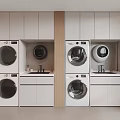 Modern washing machine cabinet 3d model