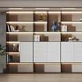 Modern bookcase 3d model
