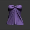 Elegant Purple Strapless Dress Shaped Decorative Ornament Set With Bowknot