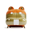 Cute Orange And Green Single Sofa With Bear Ears White Accents And Golden Legs