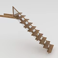 Wooden Staircase With Metal Railings Modern Sleek Contemporary Design For Interior Spaces