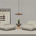 Leisure sofa combination 3d model