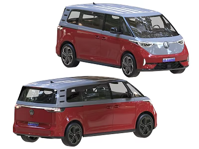 Volkswagen IDBuzz van minivan Volkswagen engineering vehicle 3d model