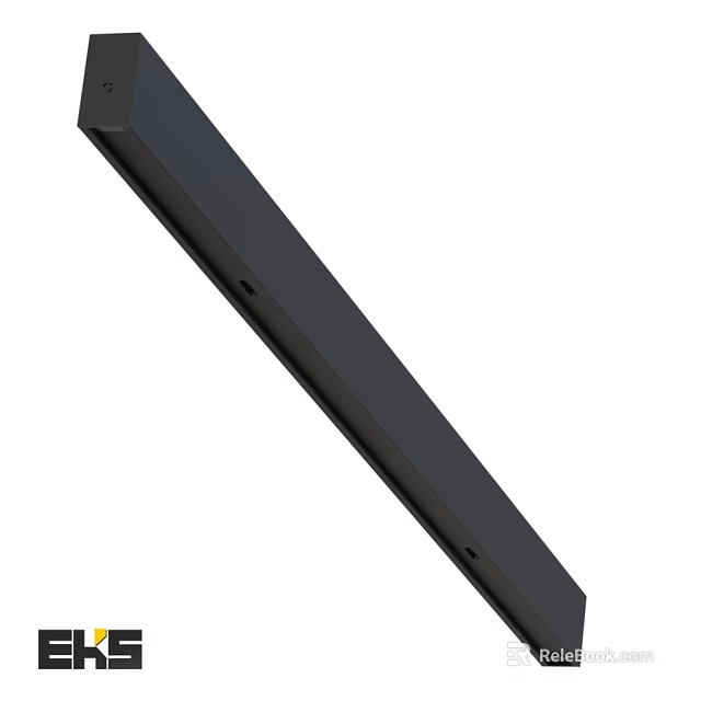 Black Slim Long Strip Downlights and Spotlights Fixture for Indoor Lighting 3d model 