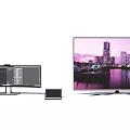 Modern display curved widescreen monitor 3d model