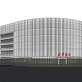 modern library building 3d model