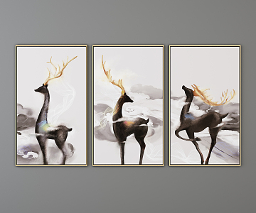 Modern Animal Painting Hanging Painting 3d model