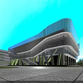 Modern School Campus Architecture With Multiple Buildings Sports Field And Green Landscapes