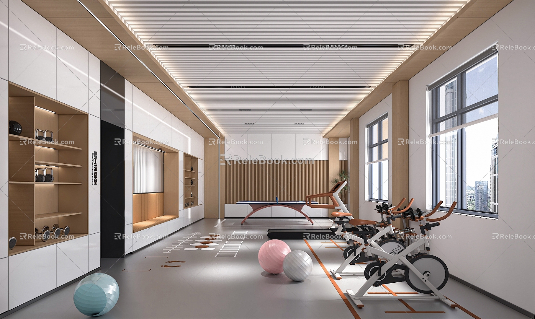 Gym Activity Room Staff Activity Room Staff Activity Room Staff Home Staff Home Leisure Room 3d model