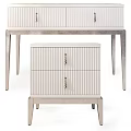Modern Ribbed Front Storage Cabinets In Black White With Brass And Silver Legs
