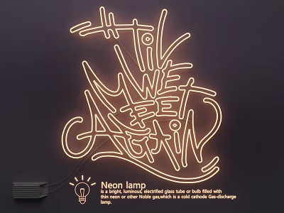 Stylish Artistic Neon Lighting Combination With High Quality Environmentally Friendly Design 3d model