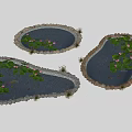 Garden Decorative Water Features With Stone Rimmed Ponds And Water Lilies