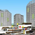 Modern High Rise Buildings With Vertical Gardens In Innovation Park Architectural Design