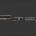 Vintage Electronic Appliances Set Featuring Retro Design And Various Sizes