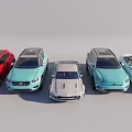 Assorted Colored Cars Including Sports Car And SUV Models On