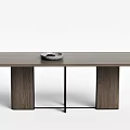 Modern Wooden Dining Table With Sleek Design And Minimalist Tray Top