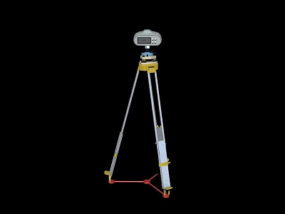 Industrial Measuring Equipment With Tripod Stand And Digital Display For Surveying 3d model