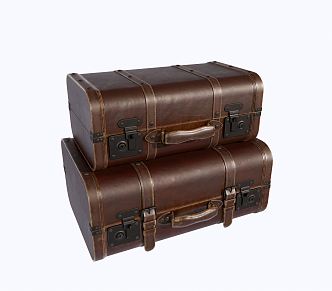 Vintage box old suitcase decoration ornaments 3d model