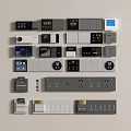 Switch hotel switch hotel switch guest room switch conjoined switch socket intelligent switch 3d model