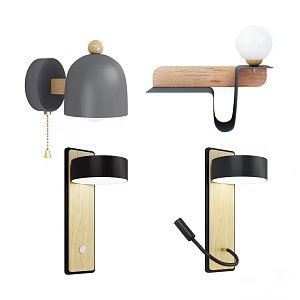 Modern wall lamp combination 3d model