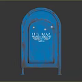 Vintage Blue Metal Mailbox With Rustic Finish And Mail Slot Design