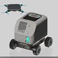 Smart Machine With Drone And Wheeled Device Featuring Solar Panel And Display Screen