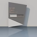 Modern Swing Door With G148 Exam Room L1 Occupied Signage