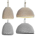 Rattan Dome Shaped Pendant Lights With Warm Glowing Interior And Handwoven Design