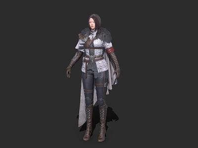 Female Soldier Female Knight Scout Unit Female Soldier model