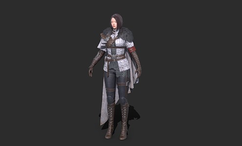 Female Soldier Female Knight Scout Unit Female Soldier 3d model