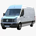 Volkswagen White Commercial Cargo Van Front View with Spacious Cargo Area Design
