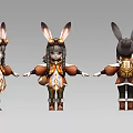 Steampunk Rabbit Characters With Mechanical Goggles And Detailed Costumes In Various Poses