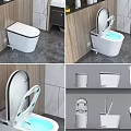 Modern White Ceramic Toilet Design With Open Lid In Bathroom Setting