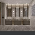 Modern Luxury Real Estate Sales Office Interior With Artistic Floating Chandelier And Project Sand Table