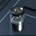 Modern Electronic Appliance With Illuminated Circular Top Colorful Lighting And Sleek Design