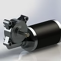 Industrial Electric Motors With Metal Housing Black Components Shaft Mounting Structure Design