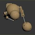 Robot Assistant Small Robot Butler Robot Butler Figure Game Figure 3d model
