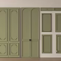 Green Decorative Door Panels With Carved Arch And Flat Designs For Furniture Projects