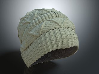 Modern Hat Line Hat Knitted Hat Warm Hat 3d model