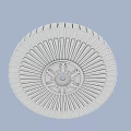French simple lamp panel 3d model