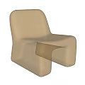 Stylish Modern Leisure Chair With Transparent Acrylic Body And Golden Legs Design