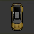 Yellow And Black Sporty SUV With Black Roof And Sleek Body Accents