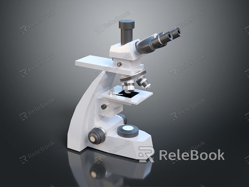 modern microscope magnifying glass experimental equipment physical equipment model