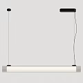 Sleek Modern Elongated Pendant Lights With Striped Design And Metallic Finish
