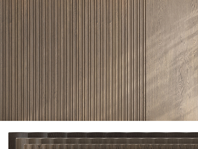 Modern background wall solid wood background wall panel 3d model