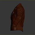 Stylish Red Leather Jacket With Diamond Stitch Design And Metal Buttons Detail