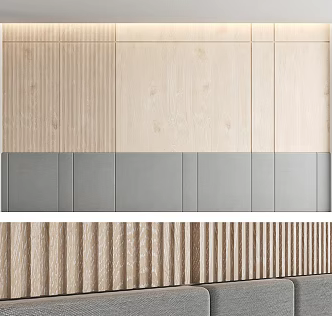 Modern bedside background wall bed background wall decorative panel 3d model